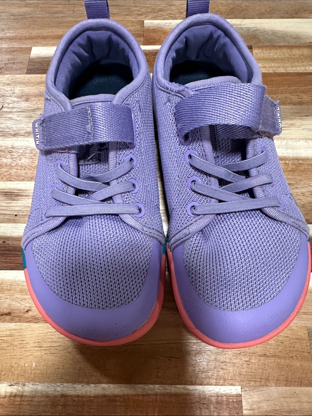 WHITIN Lavender Mesh Kids Sneakers with Multi-Color Sole 477 - Picture 3 of 6